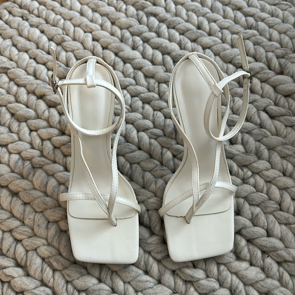 *SOLD* Square Toe Sandal Heels